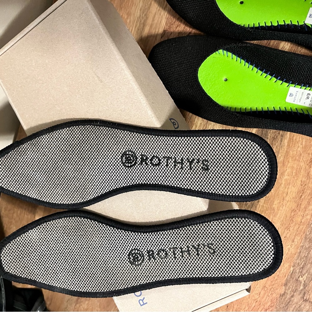 Rothys The Square Flat - Black - Picture 8 of 14
